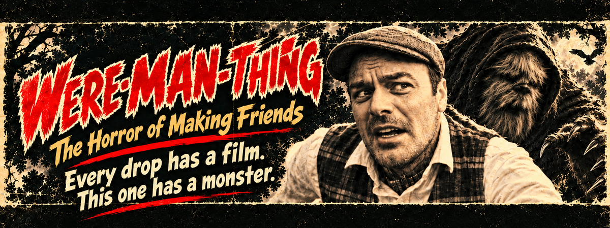 Film banner with the new monster tagline
